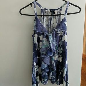 Ruffle Front Raceback Top